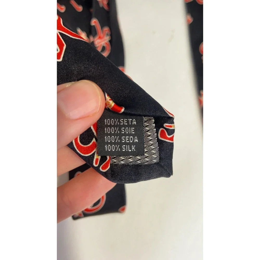 Vintage RARE Richmond Braves Pure Silk‎ Neck Tie